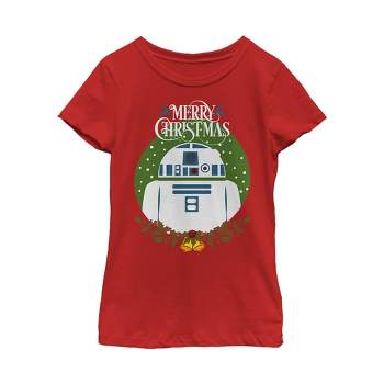 Girl's Star Wars Merry Christmas R2-D2 T-Shirt