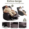 Oversized Swivel Recliner Chair with Heat & Massage – 360° Rocking Chair, Manual Recline & Cup Holder for Living Room, Bedroom - 2 of 4
