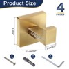 Unique Bargains 304 Stainless Steel Rust Resistant Wall Mount Bath Towel Hooks 4 Pcs - 2 of 4