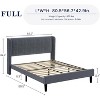 DobleePy Full Upholstered Bed Frame with Headboard, Platform Bed with Wood Slats, No Box Spring Needed, Easy Assembly - 2 of 4