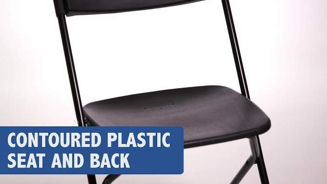 Flash Furniture Hercules Series Plastic Folding Chair - 6 Pack 650LB Weight Capacity, 2 of 18, play video