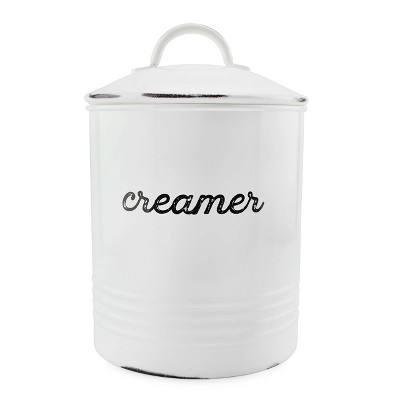 Auldhome Design-7qt Enamelware Flour Canister Black : Target