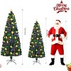 6ft 7ft Artificial Spruce Christmas Tree,Pre-Lit Fiber Optic with LED Stars and Metal Stand for Holiday Decor-Baofuwish - 4 of 4