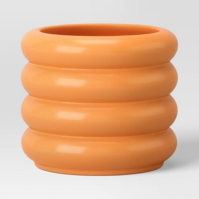 Small Bubble Ceramic Planter Orange - Room Essentials™