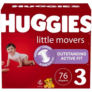 Huggies Little Movers Baby Disposable Diapers - (Select Size and Count) - 1 of 4