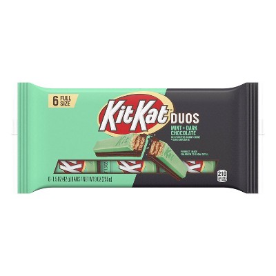 Kit Kat Duos Dark Chocolate Mint Candy Bar - 9oz/6pk