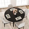 47" Round Dining Table, Industrial Dinner Table for 4 to 6, Wooden Kitchen Table with Sturdy Metal Frame, Circle Kitchen Table for Home （No Chairs） - 3 of 3