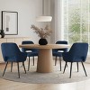 Set of 4 Upholstered Dining Chairs with Arms, Modern Accent Chairs with Metal Legs, Comfortable Padded Seat for Dining Room, Kitchen - Panipeachy - 3 of 4