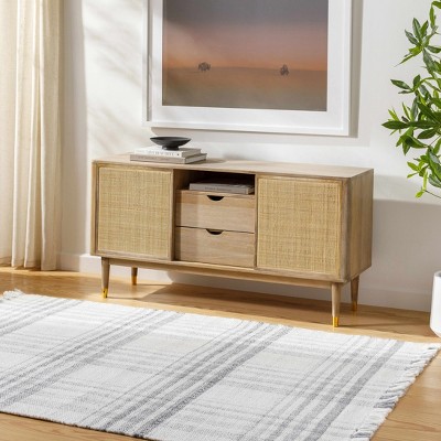 Hauteloom Inara Gray Plaid Area Rug