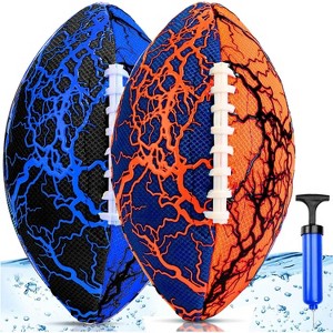 Jasonwell 2-Pack Waterproof Pool Footballs - Strong Grip, Durable Fun for Beach, Lake & Backyard Play – Kids to Adults - 1 of 4