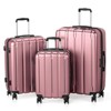 KTMBDW Luggage Set of 3 Hardside Suitcase Sets with TSA Lock, 4 Spinner Wheels, ABS Lightweight Trolley Travel Case for Business Trip,Smoky (20/24/28) - 2 of 4