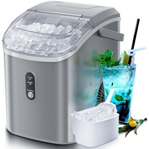 SUGIFT 44lb Compact Ice Maker, Stainless Steel Portable Countertop Ice Machine, 44 lbs Daily Production - 1 of 4