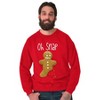 Funny Christmas Oh Snap Gingerbread Sweatshirt for Men or Women Brisco Brands - 4 of 4