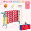 Costway Jumbo 4-to-Score 4 in A Row Giant Game Set with Carry Bag Stickers for Kids Adults Yellow/Red - 3 of 4