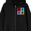 Godzilla Vs. Kong The New Empire Titan Squares Long Sleeve Black Adult Zip-Up Hoodie - 3 of 4