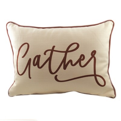 Fall 14.0 Inch Gather Pillow Thanksgiving Home Decor Throw Pillows : Target