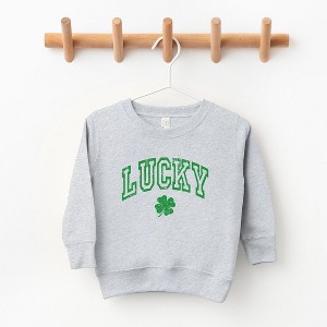 The Juniper Shop Lucky Clover Distressed Toddler Graphic Sweatshirt - 1 of 3