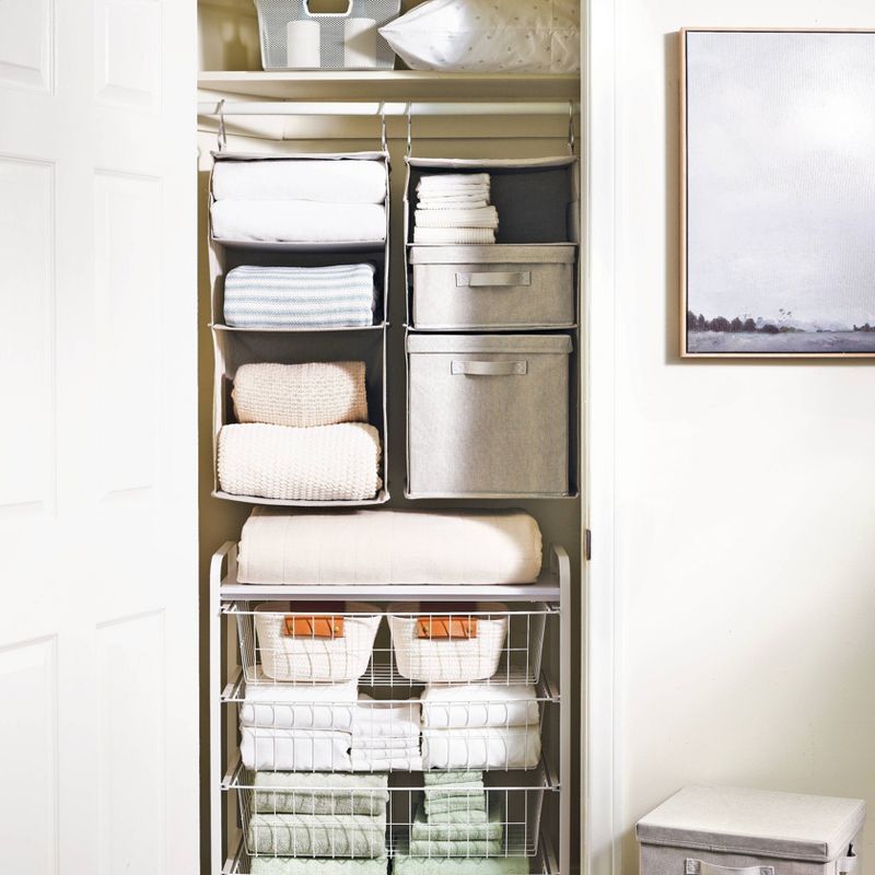 Hanging Fabric Storage Organizer Gray - Brightroom™, 5 of 7