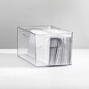 mDesign Small Plastic Office Storage Container Bin with Built-In Handles, Clear - 3 of 4