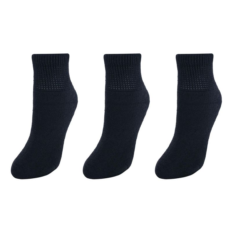 CTM Women's Diabetic Ankle Socks (3 Pair Pack), 2 of 3