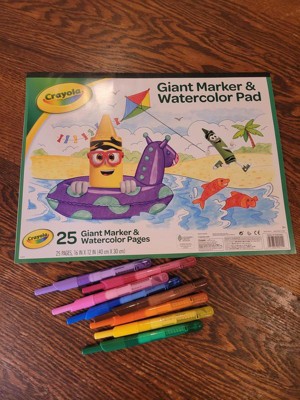 Crayola 25 Page Giant Marker & Watercolor Pad : Target