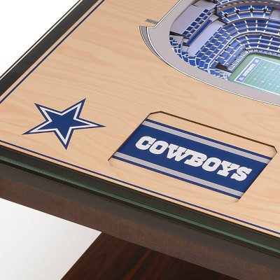 Dallas Cowboys 3D Stadium Lighted Wood and Metal End Table