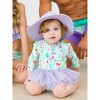 RuffleButts Baby/Toddler Girls UPF50+ Tulle Skirted One Piece Rash Guard - 3 of 4
