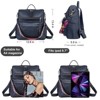 Infurnic Backpacks PU Leather Backpack Purse For Women Convertible Ladies Fashion Casual Large School Shoulder Bags, Coffee Brown, 5.5"*13.4"*12.6" - 3 of 4