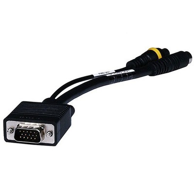 Monoprice VGA to S-Video/RCA (Composite) Adapter Cable - Black