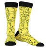 Pokemon Crew Socks Pikachu Expressions and Pikachu Battle Stance 2 Pairs Socks for Shoe Size 8-12 Multicolored - 4 of 4