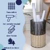happimess Harper Modern 4.13-Gallon 2-Tone Faux Wicker Cylinder Waste Basket - 4 of 4