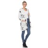 Women's Hooded Open Front High Pile Fleece - White Mark - 3 of 4