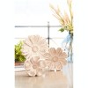 White Washed Stone Flower Decor (Set of 3) - 3 of 3