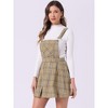 INSPIRE CHIC Women's Checks Adjustable Strap Pinafore Overall Suspender Skirt - 2 of 4