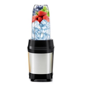 Itopfox 1200W High-Performance Blender for Smoothies, Ice Crushing with 2 Blades, Includes 23oz, 32oz, 37oz Portable Cups for Juices, Silver - 1 of 4