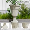 NAYSAYE Planter Trophy Flower Pot Set of 2 Stylish Resilient HDPE Material for Modern Indoor Outdoor Garden Spaces, 15.75"*15.75"*23.62" - 4 of 4