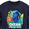 Boys' - Disney - Ocean Here We Come Graphic Long Sleeve Fleece Sweatshirt - 2 of 4