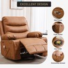 Jojoka 360° Swivel Rocker Recliner Sofa, Upholstered Fabric Glider with Massage & Heat, Side Pockets & Cup Holders, for Small Spaces - 4 of 4