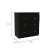 Kumasinova 6-Drawer Dresser with 3 Rows,Modern Chest of Drawers with Metal Handles,Dresser with Spacious Storage for Bedroom,Entryway,Black - 4 of 4