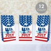 Big Dot of Happiness Firecracker 4th of July - Red, White and Royal Blue Gift Favor Bags - Party Goodie Boxes - Set of 12 - 2 of 4