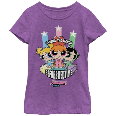 Girl's The Powerpuff Saving The World Before Bedtime T-shirt : Target