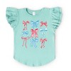 The Juniper Shop Patriotic Bows Stacked Coquette Flutter Sleeve Tee - 3 of 4