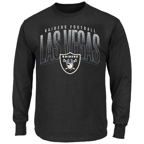 NFL Las Vegas Raiders Men's Big & Tall Long Sleeve Cotton Core T-Shirt - 2XL