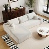 MAYEERTY 107" Cloud L-Shape Sofa White - 107" L-Shape, Corduroy, Deep Seat, No Assembly, for Living Room/Bedroom - 2 of 4