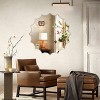 Chloe Lighting Reflection Vertical Hanging Sun Shaped Frameless Wall Mirror 32`` Height - 3 of 4