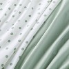 Jersey Fitted Crib Sheet - Dots and Solid Sage - 2pk - Cloud Island™ - image 3 of 4