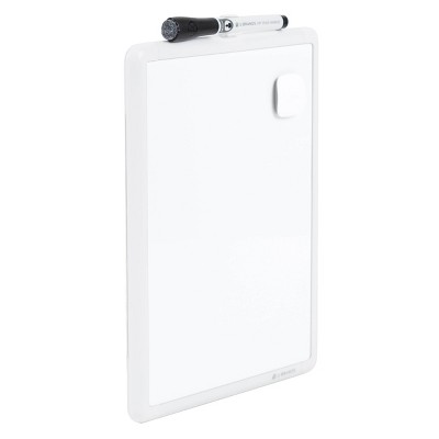 White 8.5" x 11" Magnetic Dry Erase Board with Plastic Frame