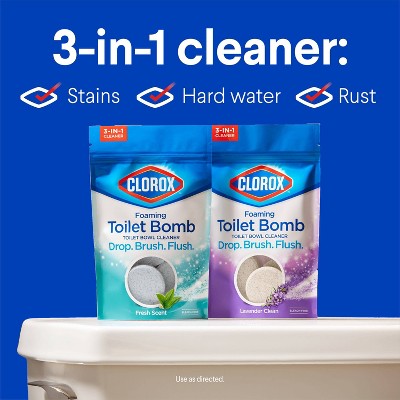 Clorox Lavender Clean Foaming Toilet Bomb Toilet Bowl Cleaner - Thumbnail 3
