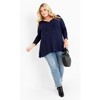 Avenue Women's Plus Size Sheila Mix Media Top - 3 of 4