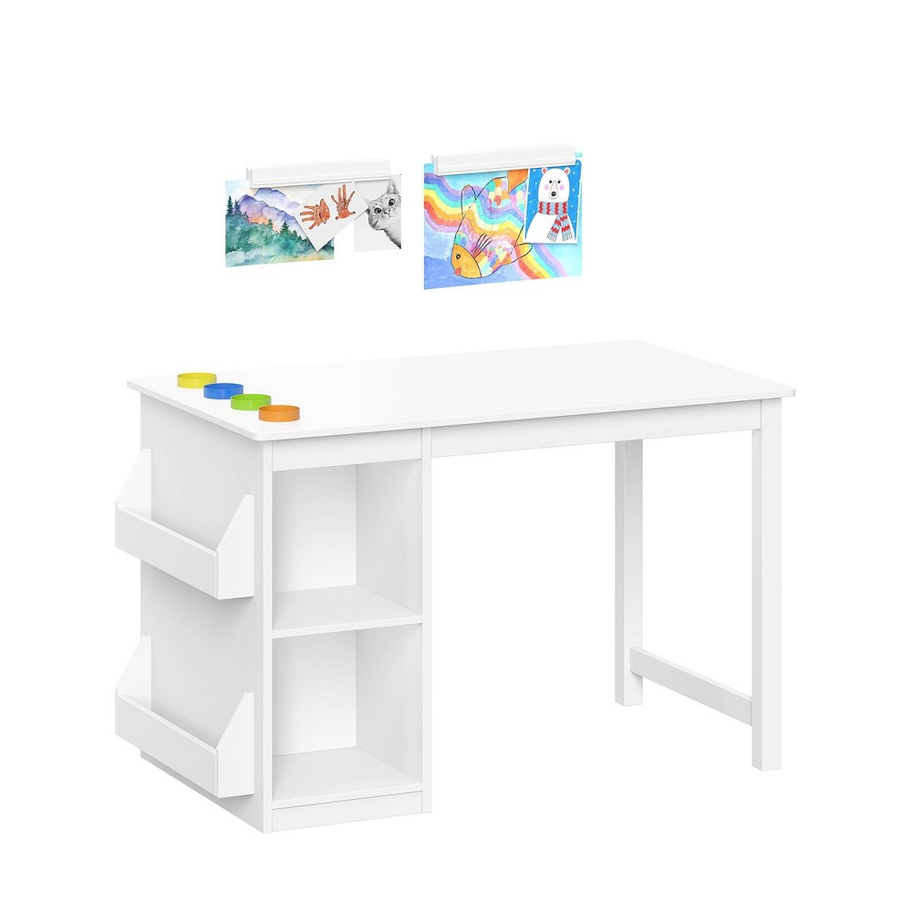 Photos - Other Furniture RiverRidge Kids' Playroom Art Activity Table with 2 Cubbies and 2 Bookrack